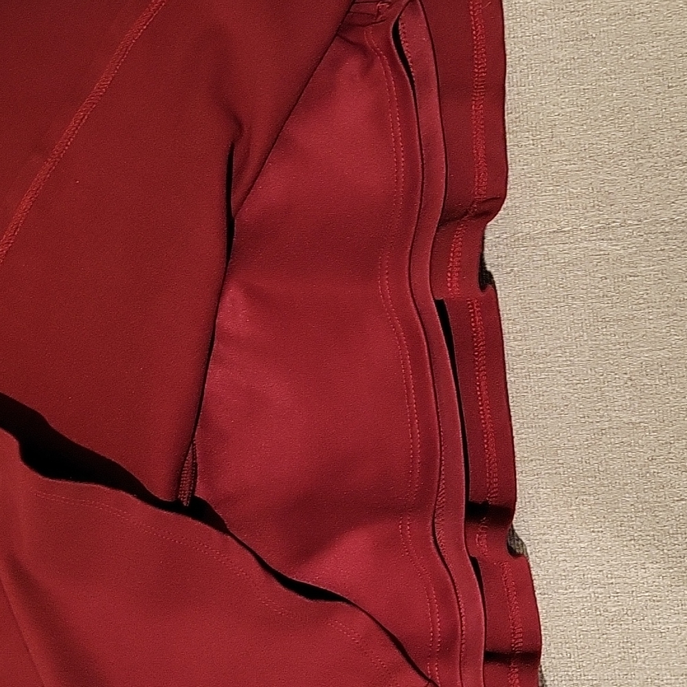Anthropologie NWOT burgundy flared skirt size large - Picture 3 of 5